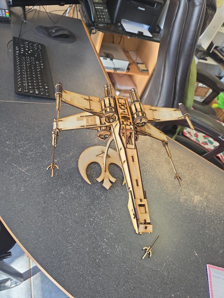 Rebel Starfighter 3D laser-cut wood model kit